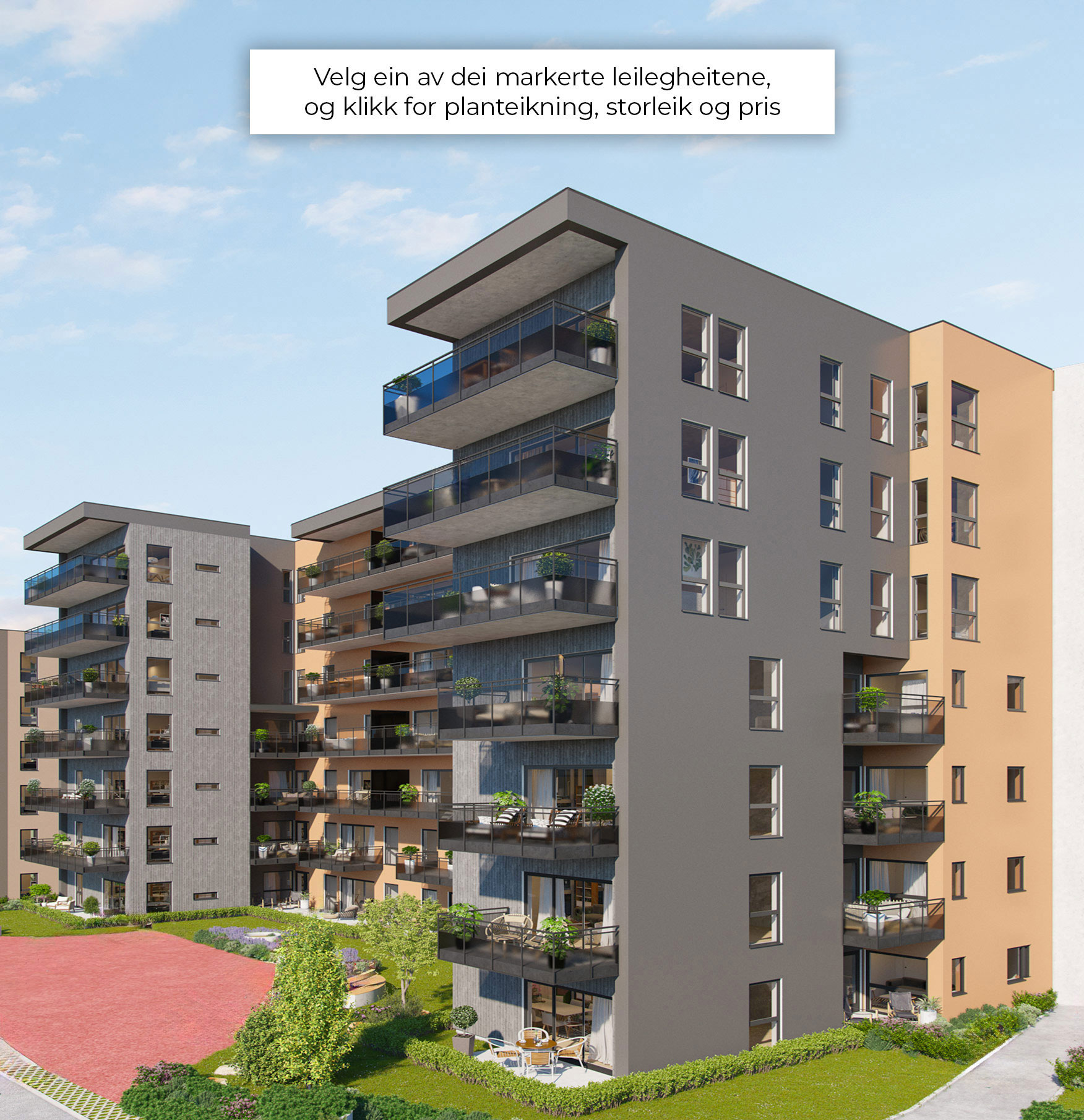 Leilighetsvelger BT4 mot NORD