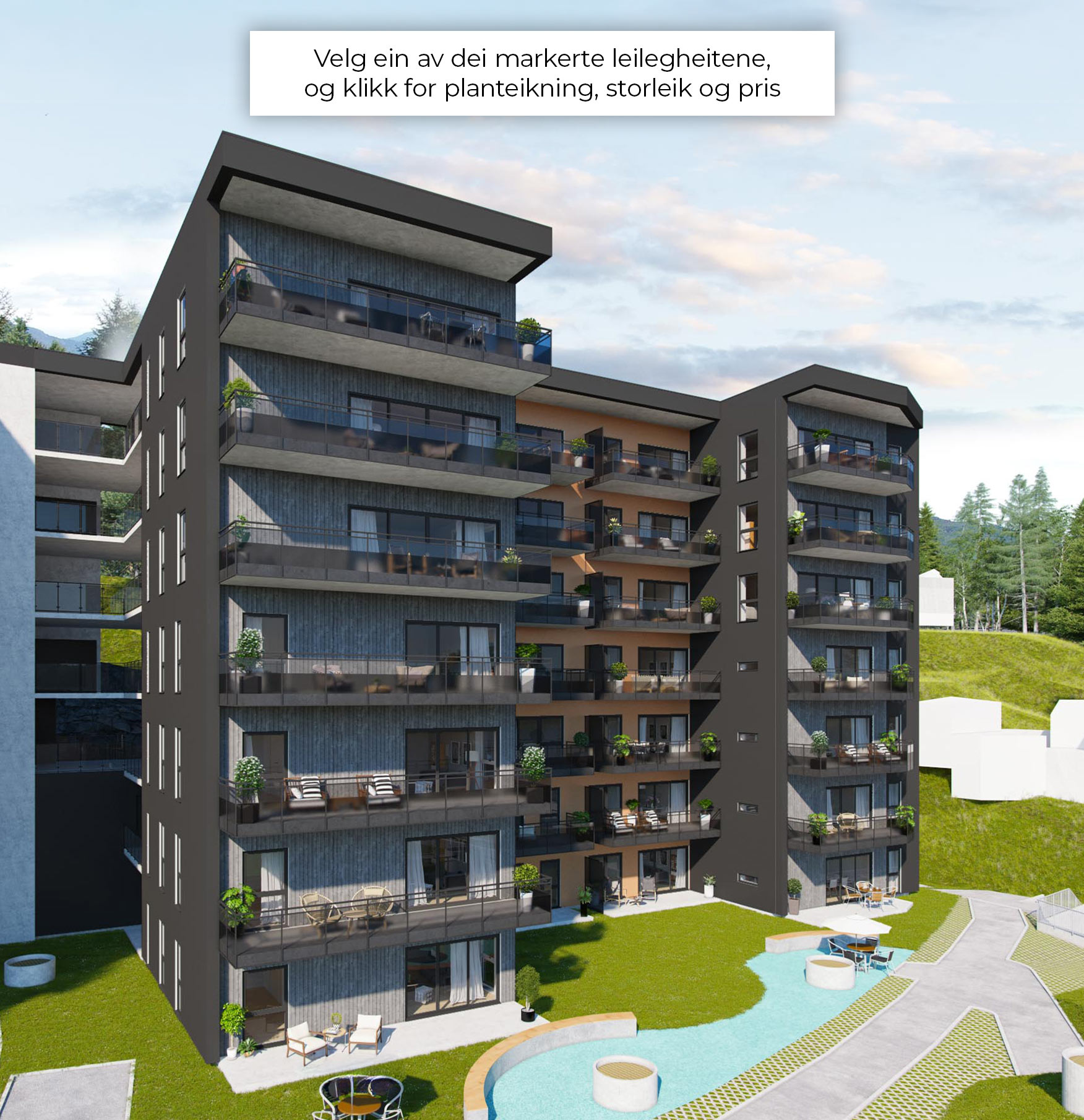 Leilighetsvelger BT5 mot SYD